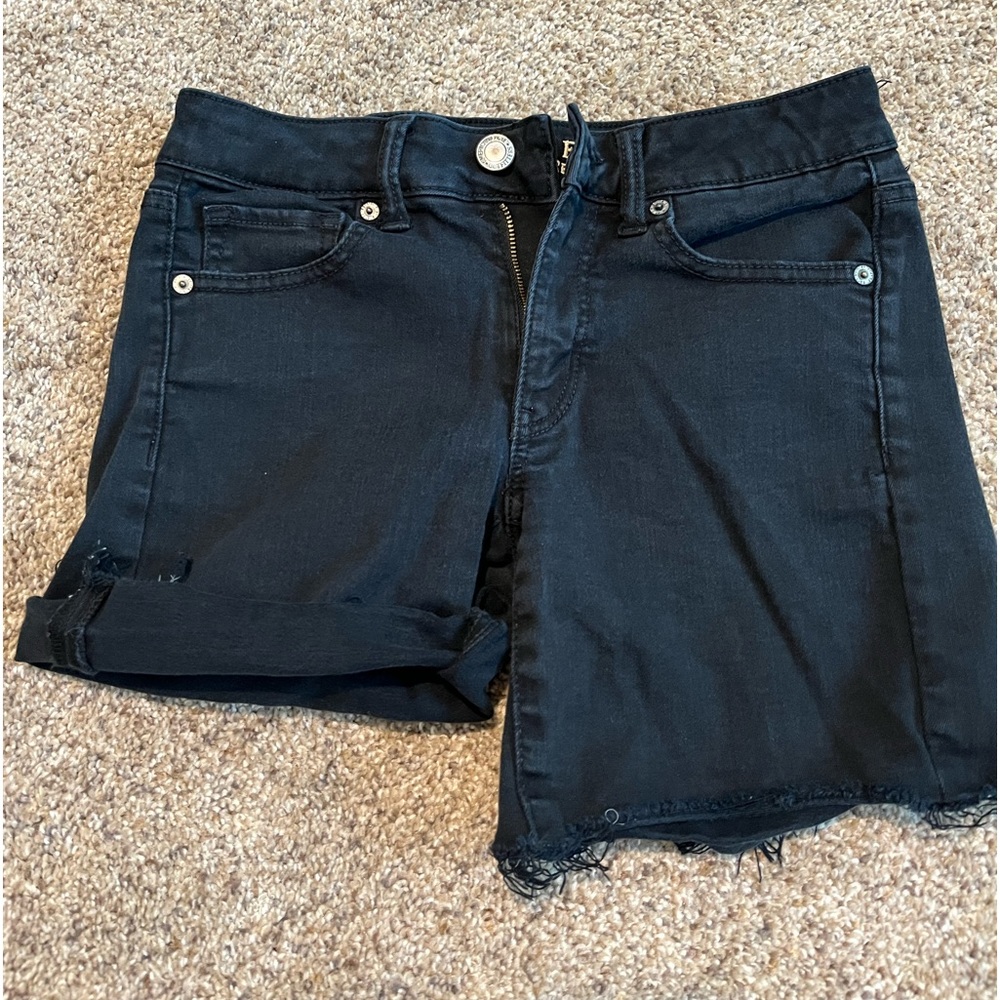 American Eagle Black Denim Shorts